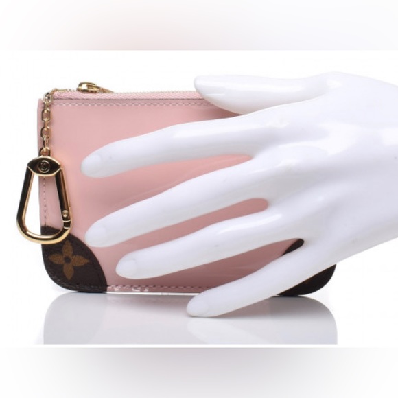 ❌SOLD❌ 💎LOUIS VUITTON Patent Miroir Venice Key Pouch Rose Ballerine - Picture 3 of 11